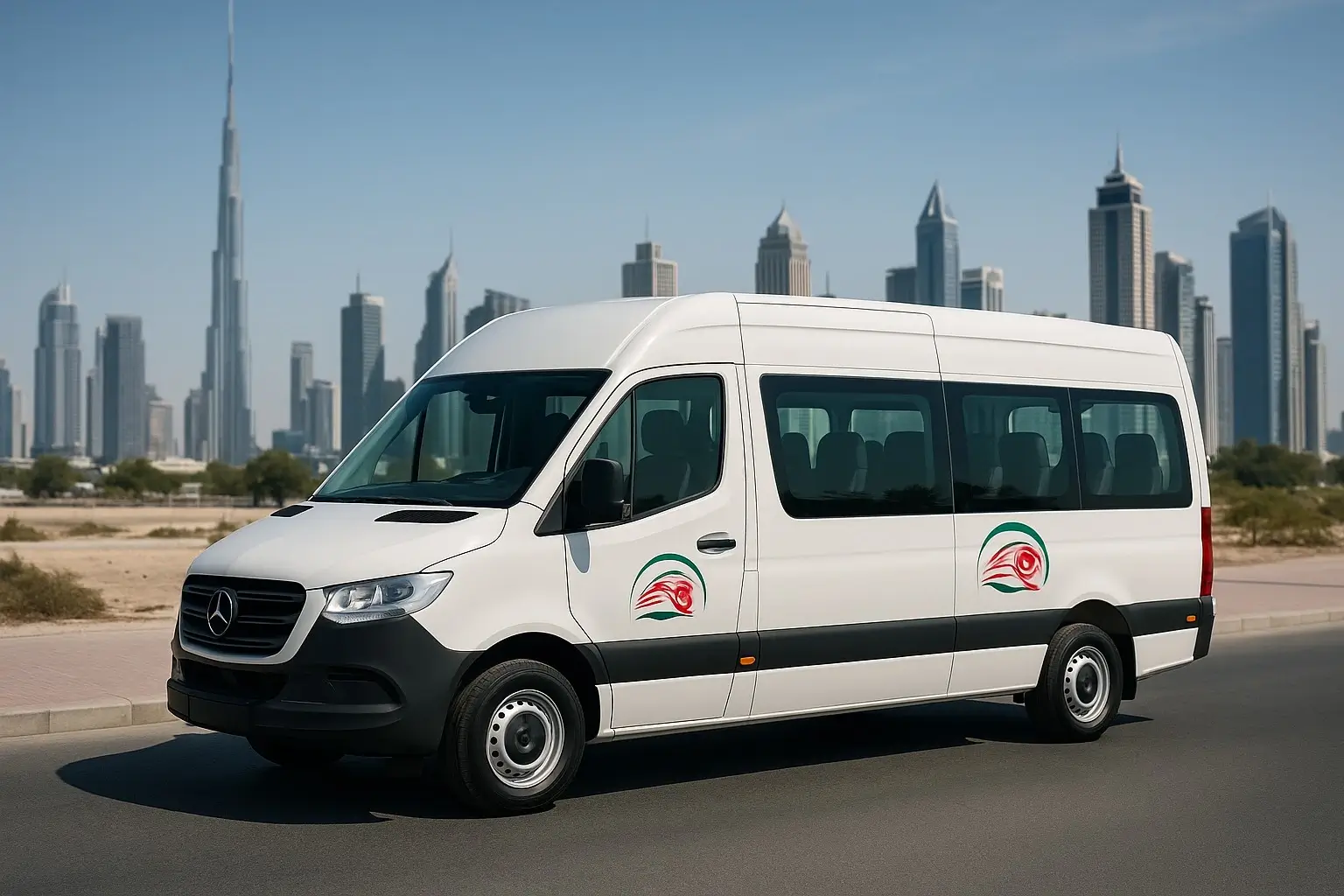12 Seater Van Luxury bus rental dubai